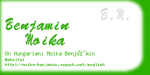 benjamin moika business card